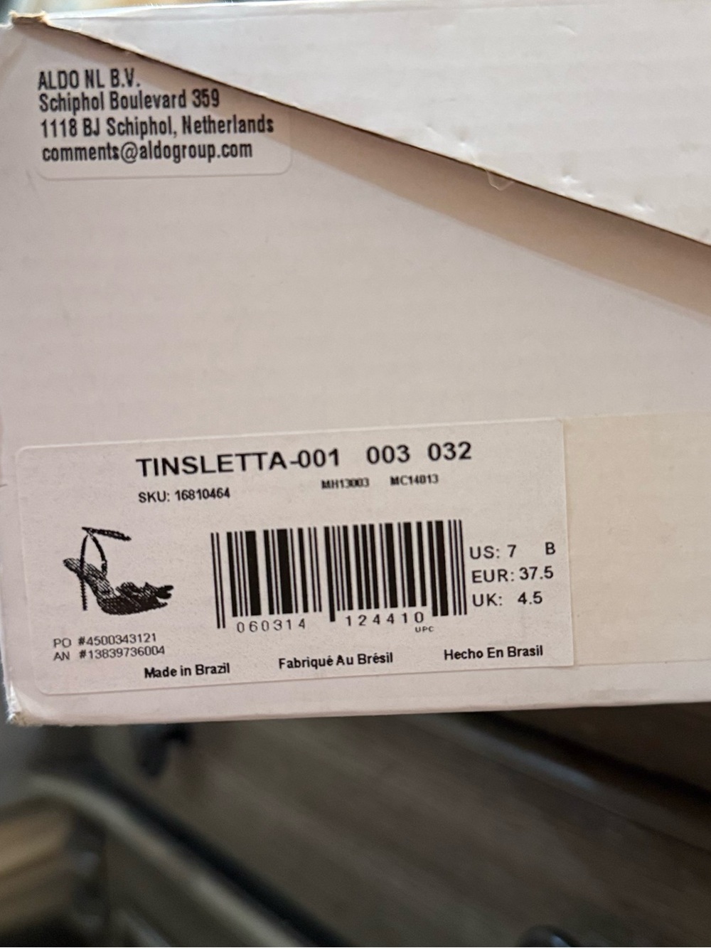 NEW Aldo Tinsletta Black Satin Bow Heels Size 7 Ankle Strap Stiletto - Picture 7 of 7